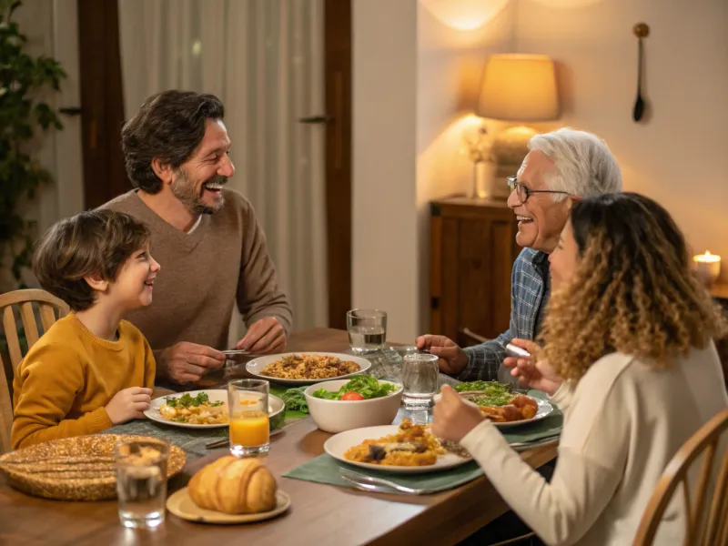 Everyone eats at the table. No exceptions.