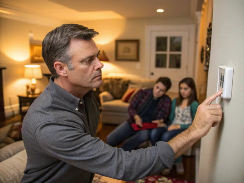 No one touches the thermostat but Dad.