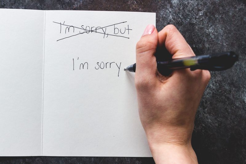 Apologies come with conditions—or not at all