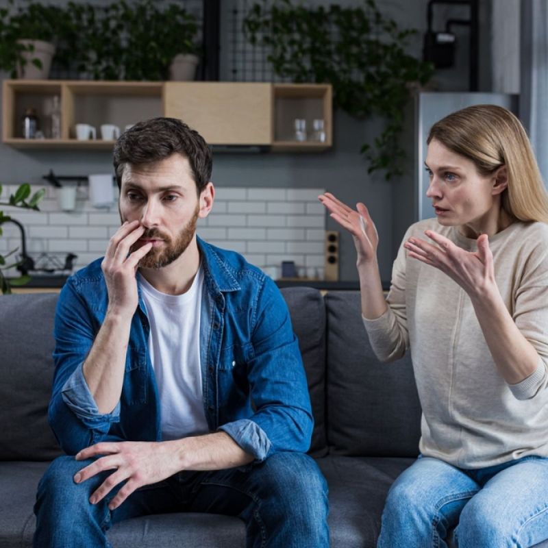 You blame your partner for everything